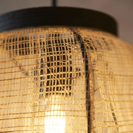 67346-001 Dark Wood 3 Light over Island Fitting with Natural Linen Shades 67346-001 Dark Wood 3 Light over Island Fitting with Natural Linen Shades
