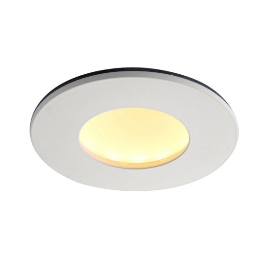 66329-001 Bathroom LED Matt White Recessed Downlight 4CCT