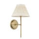7759-001 Antique Brass Wall Lamp with Ivory Shade