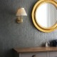 7759-001 Antique Brass Wall Lamp with Ivory Shade