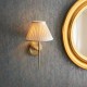 7759-001 Antique Brass Wall Lamp with Ivory Shade