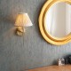 7759-001 Antique Brass Wall Lamp with Ivory Shade