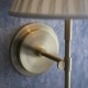 7759-001 Antique Brass Wall Lamp with Ivory Shade
