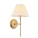 7759-001 Antique Brass Wall Lamp with Ivory Shade
