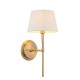 7758-001 Antique Brass Wall Lamp with Ivory Shade