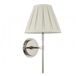 7813-001 Bright Nickel Wall Lamp with Cream Shade 7813-001 Bright Nickel Wall Lamp with Cream Shade