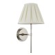 7813-001 Bright Nickel Wall Lamp with Cream Shade