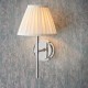 7813-001 Bright Nickel Wall Lamp with Cream Shade