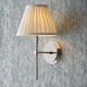 7813-001 Bright Nickel Wall Lamp with Cream Shade