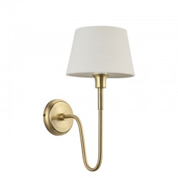 7815-001 Antique Brass Wall Lamp with Ivory Shade 7815-001 Antique Brass Wall Lamp with Ivory Shade