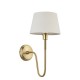 7815-001 Antique Brass Wall Lamp with Ivory Shade