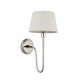 7833-001 Bright Nickel Wall Lamp with Ivory Shade