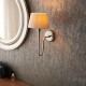 7833-001 Bright Nickel Wall Lamp with Ivory Shade