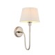 7833-001 Bright Nickel Wall Lamp with Ivory Shade