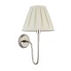 7835-001 Bright Nickel Wall Lamp with Cream Shade