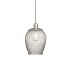 71699-100 Bright Nickel Pendant with Clear Ribbed Glass
