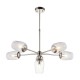 71704-100 Bright Nickel 6 Light Centre Fitting with Clear Glasses 71704-100 Bright Nickel 6 Light Centre Fitting with Clear Glasses