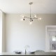 71704-100 Bright Nickel 6 Light Centre Fitting with Clear Glasses 71704-100 Bright Nickel 6 Light Centre Fitting with Clear Glasses