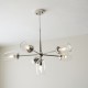71704-100 Bright Nickel 6 Light Centre Fitting with Clear Glasses 71704-100 Bright Nickel 6 Light Centre Fitting with Clear Glasses