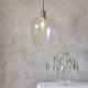 71705-100 Bright Nickel Pendant with Clear Hammered Glass