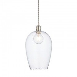 71706-001 Bright Nickel Pendant with Clear Hammered Glass 71706-001 Bright Nickel Pendant with Clear Hammered Glass