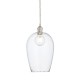 71706-100 Bright Nickel Pendant with Clear Hammered Glass