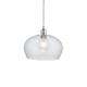 71707-100 Bright Nickel Pendant with Clear Hammered Glass