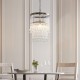 21929-001 Antique Brass Chandelier with Clear Grass