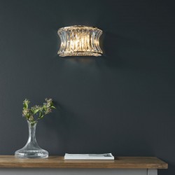 71711-001 Bright Nickel 2 Light Wall Lamp with Crystal 71711-001 Bright Nickel 2 Light Wall Lamp with Crystal