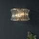 71711-100 Bright Nickel 2 Light Wall Lamp with Crystal