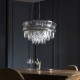 71712-100 Bright Nickel 9 Light Chandelier with Crystal