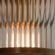 71645-001 Antique Brass Flush with Ribbed Glass