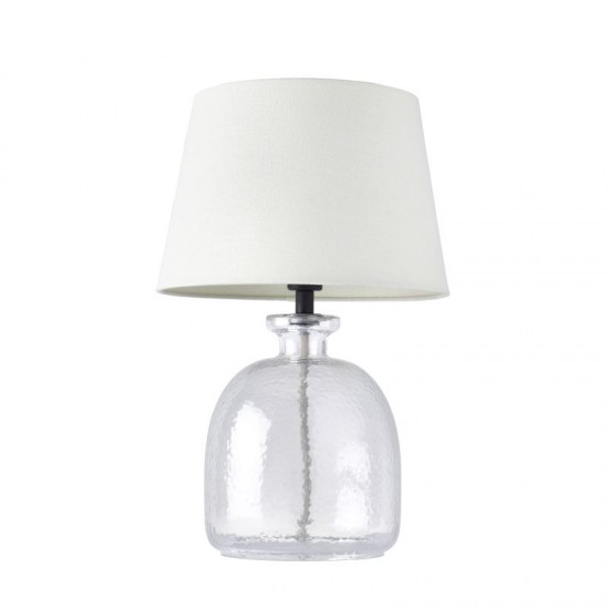 7411-001 Textured Glass Table Lamp with Ivory Linen Shade 7411-001 Textured Glass Table Lamp with Ivory Linen Shade