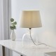 7411-001 Textured Glass Table Lamp with Ivory Linen Shade 7411-001 Textured Glass Table Lamp with Ivory Linen Shade