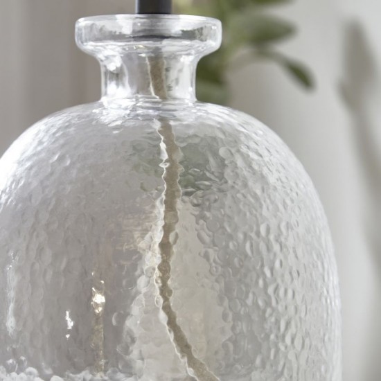 7411-001 Textured Glass Table Lamp with Ivory Linen Shade 7411-001 Textured Glass Table Lamp with Ivory Linen Shade