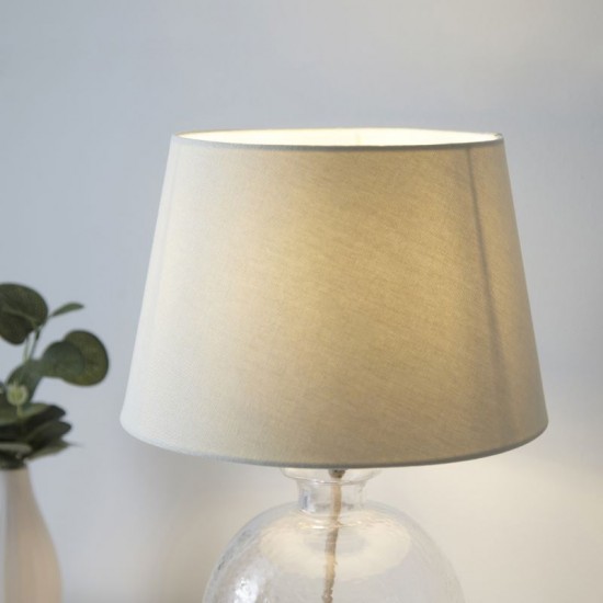 7411-001 Textured Glass Table Lamp with Ivory Linen Shade 7411-001 Textured Glass Table Lamp with Ivory Linen Shade