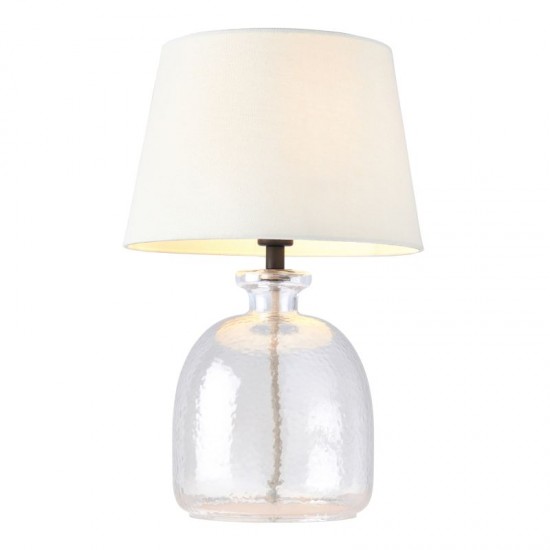 7411-001 Textured Glass Table Lamp with Ivory Linen Shade 7411-001 Textured Glass Table Lamp with Ivory Linen Shade