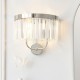 74300-100 Bright Nickel 2 Light Wall Lamp with Clear Crystal