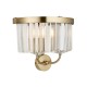 74302-100 Antique Brass 2 Light Wall Lamp with Clear Crystal