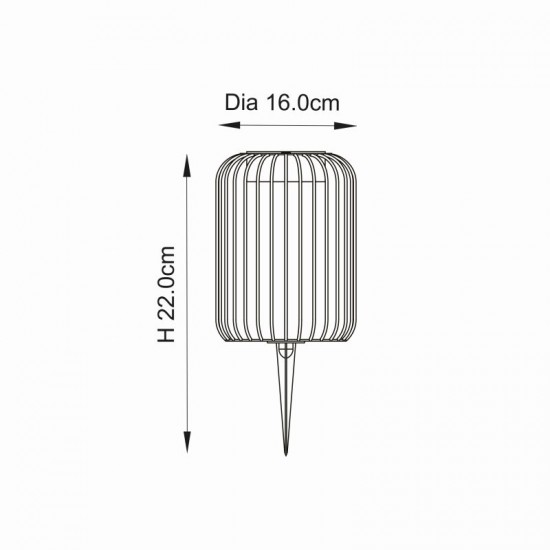 7429-001 Solar Black Spike Spots With Photocell