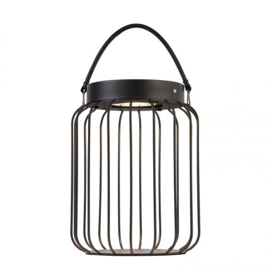 7430-001 Solar Black Bollard With Photocell