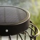 7430-001 Solar Black Bollard With Photocell