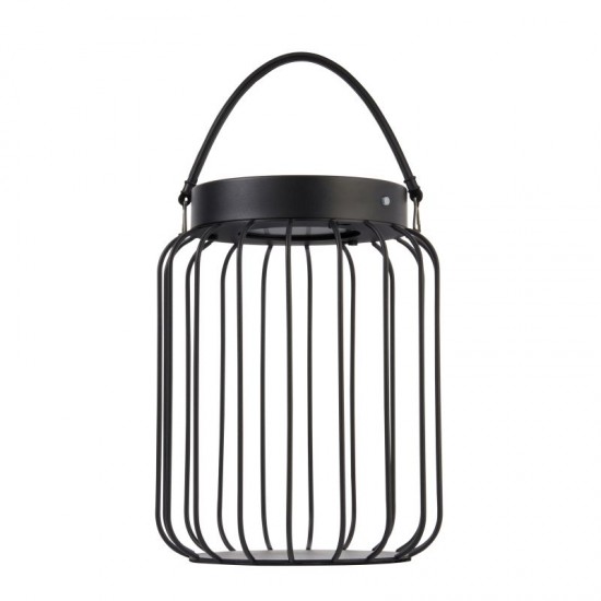 7430-001 Solar Black Bollard With Photocell