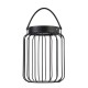 7430-001 Solar Black Bollard With Photocell