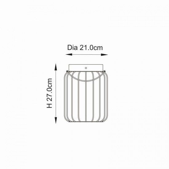 7430-001 Solar Black Bollard With Photocell