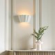 82855-001 Unglazed Scalloped Edge Ceramic Wall Light