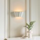 82855-001 Unglazed Scalloped Edge Ceramic Wall Light