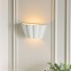 82855-001 Unglazed Scalloped Edge Ceramic Wall Light