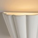82855-001 Unglazed Scalloped Edge Ceramic Wall Light