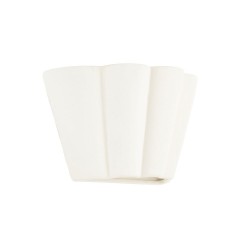 82855-001 Unglazed Scalloped Edge Ceramic Wall Light
